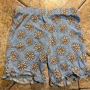 Posh Peanut Blue Daisy Print Kids Shorts